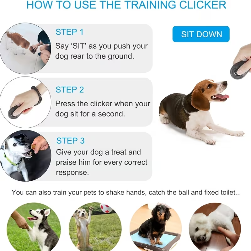 2 in 1 Dog Training Clicker Pe - đánh giá và giá Training Clicker Dog